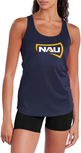 Miniatura 83 de Camiseta deportiva sin mangas oficial de NCAA Collegiate para mujer, con espalda cruzada, colección con logotipo primario