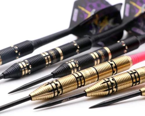 Miniatura 4 de CUESOUL Jazz-Metal - Juego de dardos de punta de acero de lujo de 0.74 oz/0.85 oz/0.92 oz con vuelos de dardos integrados AK5 King