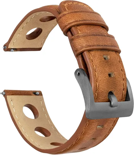 Miniatura 7 de Barton Racing & Rally Horween - Correas de cuero con barras de resorte de liberación rápida integradas, longitud estándar para muñecas de 5 a 8