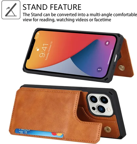 Miniatura 5 de Cavor Funda para iPhone 11 Pro Max con tarjetero, funda tipo cartera con tarjetero y tarjetero para iPhone 11ProMax, funda de piel sintética