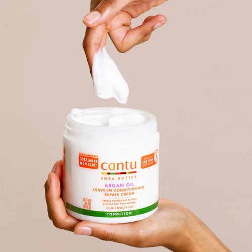 Miniatura 7 de Cantu Crema reparadora acondicionador sin enjuague con aceite de argán, 16 onzas (paquete de 2)