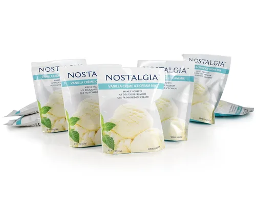 Miniatura 3 de Nostalgia Mezcla de helado premium, 8 paquetes (8 onzas), hace 16 cuartos de galón en total