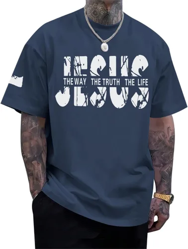 Miniatura 13 de Camisas de fe cristiana de Jesús para hombres, con versículo bíblico religioso, cruz religiosa, camiseta inspiradora, camisetas gráficas de gran