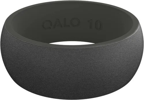 Miniatura 2 de QALO Anillo de silicona de goma para hombre, satén, anillo de boda de goma de silicona, transpirable, anillo de boda duradero para hombres, 0.335 in