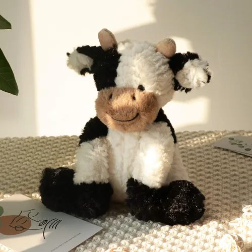 Miniatura 2 de Hopearl Adorable Vaca de Peluche, Juguetes de Vaca Flexible Suave, Animales de Peluche, Regalos de Cumpleaños Lindos para Niños, Niñas, Niños
