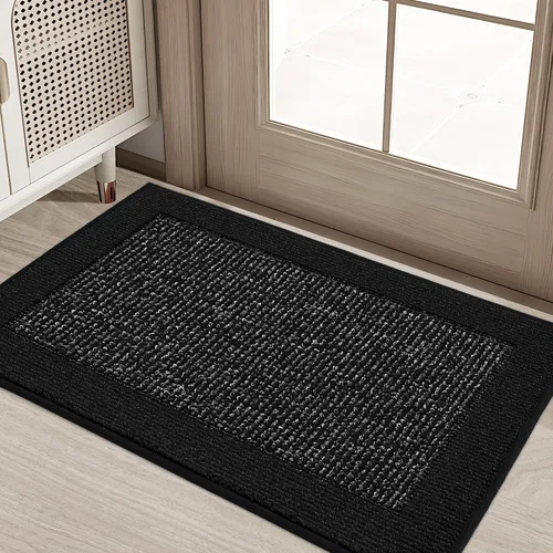 Miniatura 16 de BEQHAUSE Tapete para puerta interior de 20 x 32 pulgadas, tapete antideslizante para entrada, lavable, resistente a la suciedad, tapete
