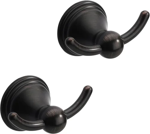Miniatura 13 de Asidrama Ganchos para toallas de baño, ganchos de bronce aceitado para cocina, ducha, puerta de pared, exquisitos ganchos para bata y toallas, Oil