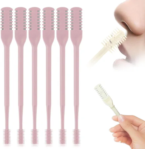 Miniatura 19 de Recortador de Vello Nasal 2 en 1, Cuchillo de Vello Nasal de Doble Cara Mejorado, Cortador de Vello Nasal Manual para Mujeres y Hombres (Crema, 3)