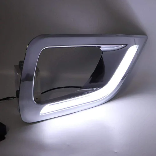 Miniatura 7 de ARAMOX Lámpara de circulación diurna, 2 unids 12V LED diurna luz de dos colores con luz de giro apto para NP300 15-18