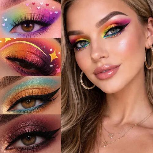 Miniatura 4 de CHARMCODE Paleta de maquillaje de sombra de ojos mate de alta pigmentación de 40 colores de espectro completo para artistas, brillo metálico