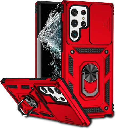 Miniatura 10 de Funda para Samsung Galaxy S22 Ultra con cubierta para lente de cámara, protector de pantalla HD, probado contra caídas de grado militar, soporte
