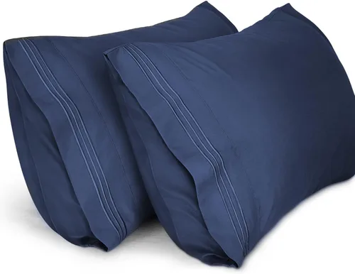 Miniatura 20 de Lirex Fundas de almohada (paquete de 2), fundas de almohada de microfibra cepillada suave de 1800 hilos, lavables a máquina, sin arrugas, Gris