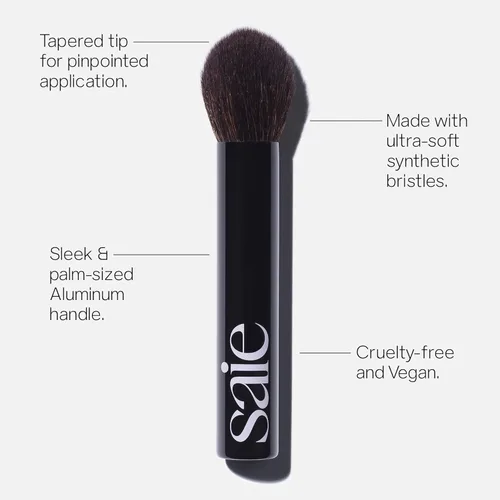 Miniatura 3 de Saie The Fluffy Brush - Cepillo de maquillaje suave, de múltiples usos, prensado + polvo suelto - Cepillo de maquillaje esponjoso con punta cónica