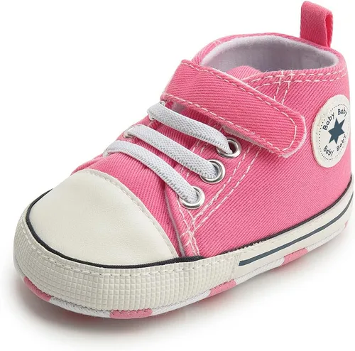 Miniatura 108 de KIDSUN zapatos deportivos altos hasta el tobillo para bebés, niños y niñas con suela antideslizante, suaves, para recién nacidos, zapatos