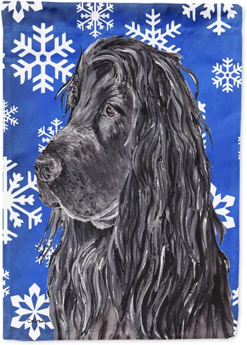 Miniatura 46 de Caroline's Treasures SC9374GF Bulldog English Snow flakes Holiday Garden Flag Buzón Bandera decorativa para patio exterior, patio, obras de arte