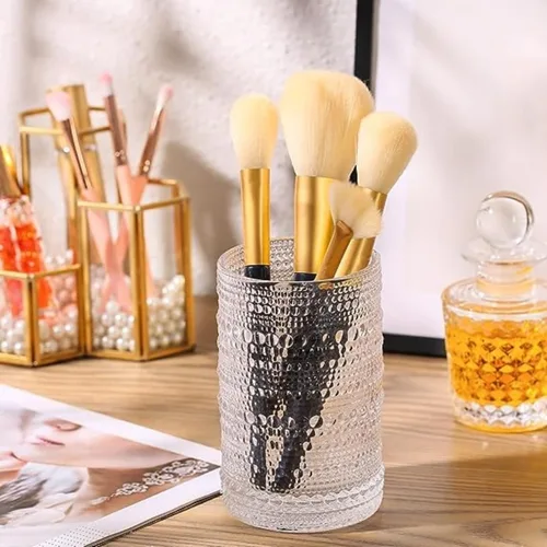 Miniatura 5 de Juego de vasos de beber Dingerjar acanalados de 6 (384 ml) Vasos de agua acanalados de cocina cristalería, vasos de jugo vintage en relieve vasos