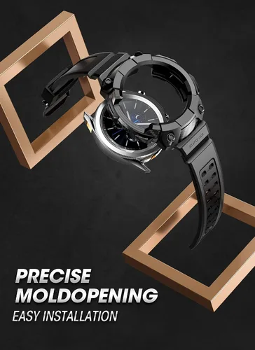 Miniatura 5 de SUPCASE [Unicorn Beetle Pro] Serie de funda para Galaxy Watch 3 [45mm] lanzamiento 2020, funda protectora resistente con correas Negro