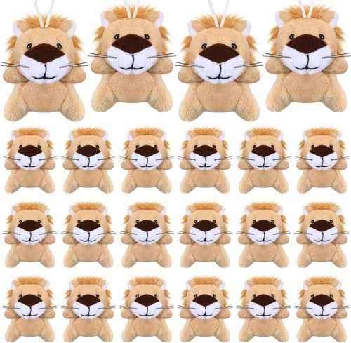 Miniatura 8 de Shappy 30 piezas de mini juguetes de guepardo de peluche, animales de peluche pequeños a granel para baby shower, safari, guardería, decoración