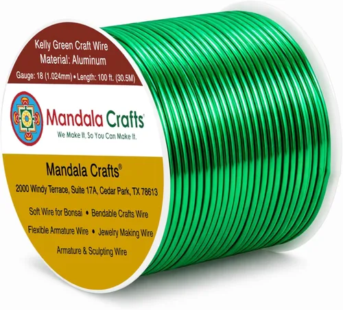 Miniatura 158 de Mandala Crafts - Alambre de aluminio anodizado de 8 calibre para hacer joyas - 9.75 m de alambre flexible negro colorido - Flexible para bonsái