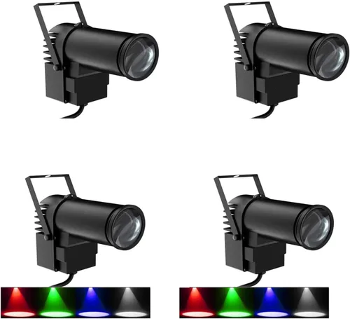 Miniatura 12 de U`King Luz de punto de bola de discoteca con luz LED blanca para escenario de iluminación de escenario, luces para espejo, bola club, fiesta, bar