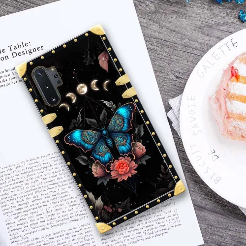 Miniatura 5 de Funda compatible con Samsung Galaxy Note 10 Plus, diseño de mariposas y flores, tierra, para mujeres y niñas, TPU suave, a prueba de golpes, funda