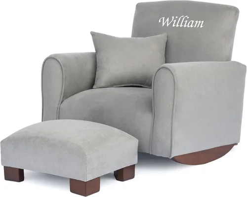 Miniatura 19 de Sillón personalizado para niños pequeños, mecedora tapizada con personalización, silla para niños pequeños con nombre personalizado, cómodo sillón