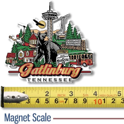 Miniatura 2 de Imán de Gatlinburg City de Classic Magnets, recuerdos coleccionables de goma 3D estilo vintage y regalos fabricados en los Estados Unidos, 3.8 x 3.4