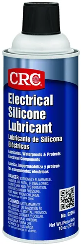 CRC Lubricante eléctrico de silicona 02094 – 10 onzas de peso, aerosol de silicona de grado premium para aplicaciones de alta temperatura (paquete