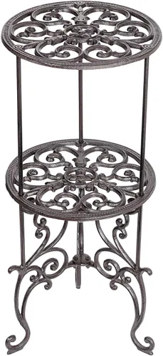 Miniatura 10 de Sungmor - Soporte de hierro fundido resistente para plantas en maceta, estante de metal de 19.3 pulgadas de 1 nivel, soporte decorativo para macetas