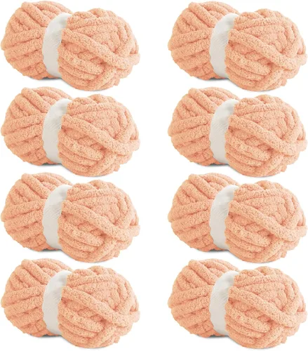 Miniatura 37 de HOMBYS Hilo de Chenille Grueso Carbón para Crochet, Hilo Grueso Espeso y Esponjoso para Tejer, Hilo Súper Grueso para Tejer Mantas a Mano, Hilo