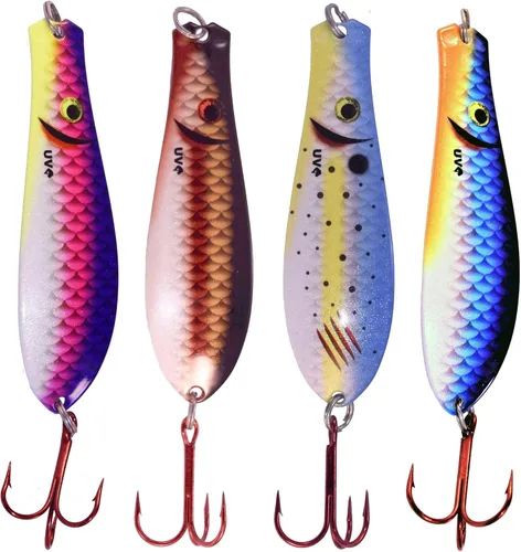 Miniatura 9 de Doctor Spoon - Paquete de 4 cucharas de pesca ultra violeta de alta calidad, con imagen innovadora y tecnología de acabado ultra violeta, ideal