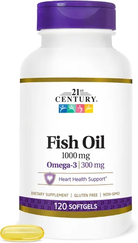 Miniatura 10 de 21st Century Aceite de pescado 1200 mg en cápsulas blandas, 140