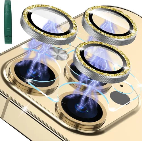 Miniatura 15 de Protector de lente de cámara compatible con iPhone 14 Pro/Max, funda de vidrio templado para anillo de cámara, resistente a roturas, resistente a