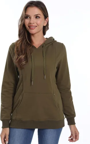 Miniatura 2 de Bearsland - Sudadera deportiva para mujer, con capucha y bolsillos, para maternidad y lactancia