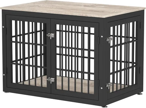Miniatura 29 de rehomerance Mueble de jaula de perro resistente de 26 pulgadas para perros pequeños, mesa auxiliar decorativa para casa de mascotas, muebles