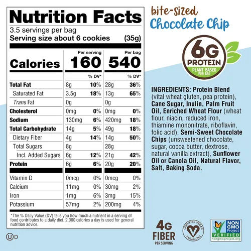 Miniatura 6 de Lenny & Larry's The Complete Cookie Snack Size - Pastel de cumpleaños, horneado suave, 0.31 onzas de proteína vegetal, vegano, sin OMG, galleta de 2