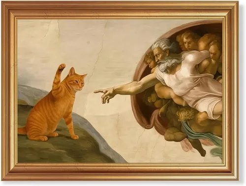 Miniatura 12 de Fantasy Artists Van Gogh - Lienzo decorativo para pared, diseño de gato negro con diseño de almendra y diseño de gato negro, pósteres de pintura al