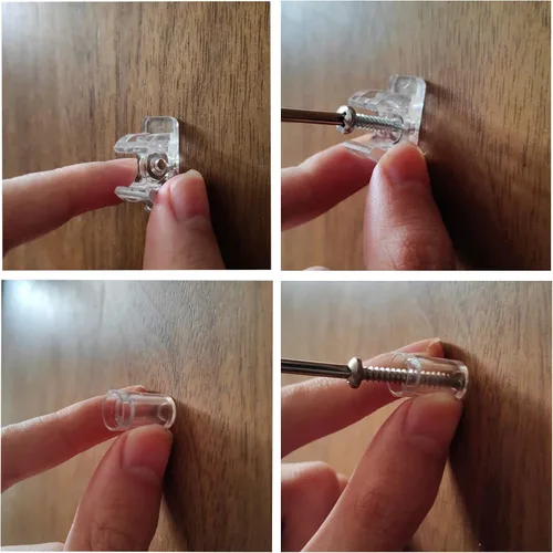 Miniatura 4 de fallingstar Clips falsos para gabinete con punta hacia afuera para fregadero, cierres frontales falsos universales para cajón/gabinete con mecanismo
