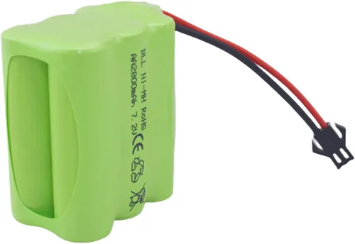 Miniatura 8 de Batería AA 7.2V 2800mah RC con enchufe SM-2P con cable de carga USB para tanques de juguete Departamento de ingeniería de cama plana semirremolque