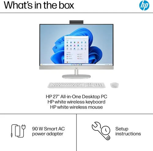 Miniatura 6 de HP Escritorio todo en uno con pantalla táctil de 27 pulgadas, Windows 11 Pro PC para negocios y hogar, pantalla LED antirreflejos FHD de 27