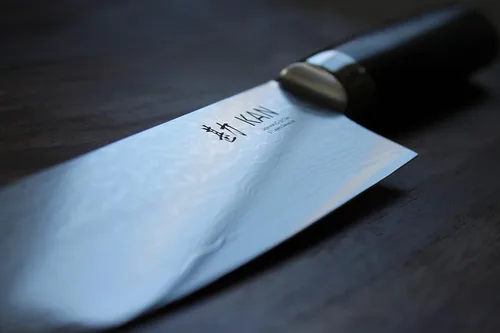 Miniatura 3 de KAN Cuchillo de chef profesional Core VG-10 de 8 pulgadas, 67 capas de Damasco ambidiestro (hoja japonesa VG-10 no martillada, mango de ébano)