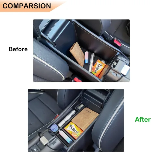 Miniatura 6 de TACORBO - Organizador de consola central compatible con accesorios Honda HRV 2023 2024 2025 2026, caja de almacenamiento secundaria