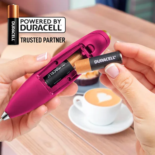 Miniatura 485 de Zulay Milk Boss Espumador de leche potente manual, hace espuma para latte, batidor para mezclar bebidas, café, miniespumador para capuchino, frappé