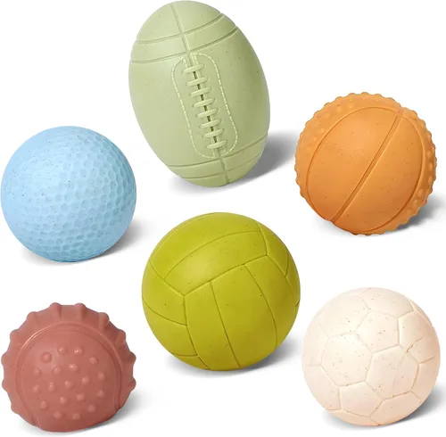 Miniatura 19 de Pelotas sensoriales para bebés, bolas de goma suave para niños de 1 a 3 años, juguetes de baño sensoriales Montessori de 6 a 12 meses, pelota