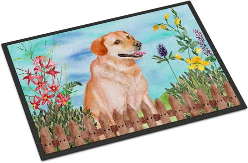 Miniatura 64 de Caroline's Treasures CK1311MAT Cavalier Spaniel Poinsettas - Felpudo de 18 x 27 pulgadas, tapete para puerta delantera, interior y exterior