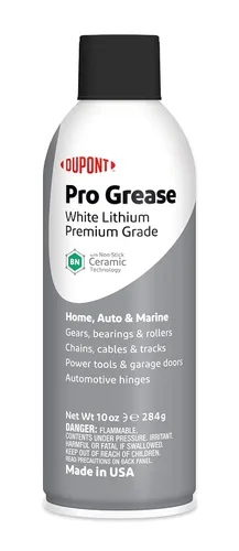 DuPont Aerosol de grasa de litio blanco de teflón, 10 onzas.