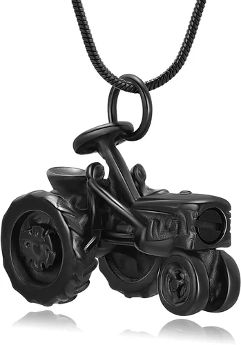 Miniatura 36 de Imrsanl Joyería de cremación para cenizas, motocicleta, automóvil pequeño, collar de urna de tractor para cenizas para hombres, recuerdo
