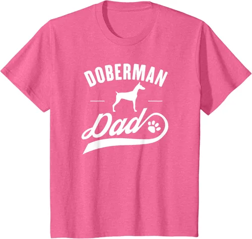Miniatura 54 de Doberman Dad - Camiseta para amante del dueño del perro, Negro, S