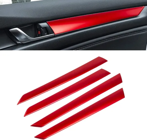 Miniatura 11 de x xotic tech Tira de cubierta de moldura de panel de puerta lateral interior, patrón de fibra de carbono, compatible con Honda Accord Sedan 10ª
