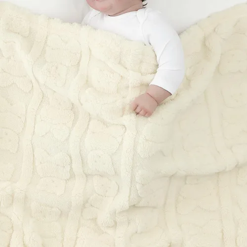 Miniatura 5 de CREVENT Manta de bebé de sherpa suave y cálida de 30"x40" para niñas y niños, esenciales para recién nacidos, regalo de recepción para baby shower